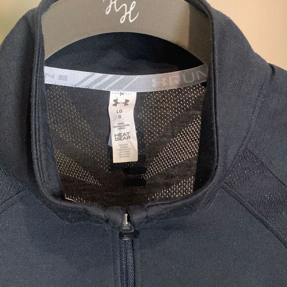 UNDER ARMOUR Black Half Zip Pullover Tee - Picture 2 of 7
